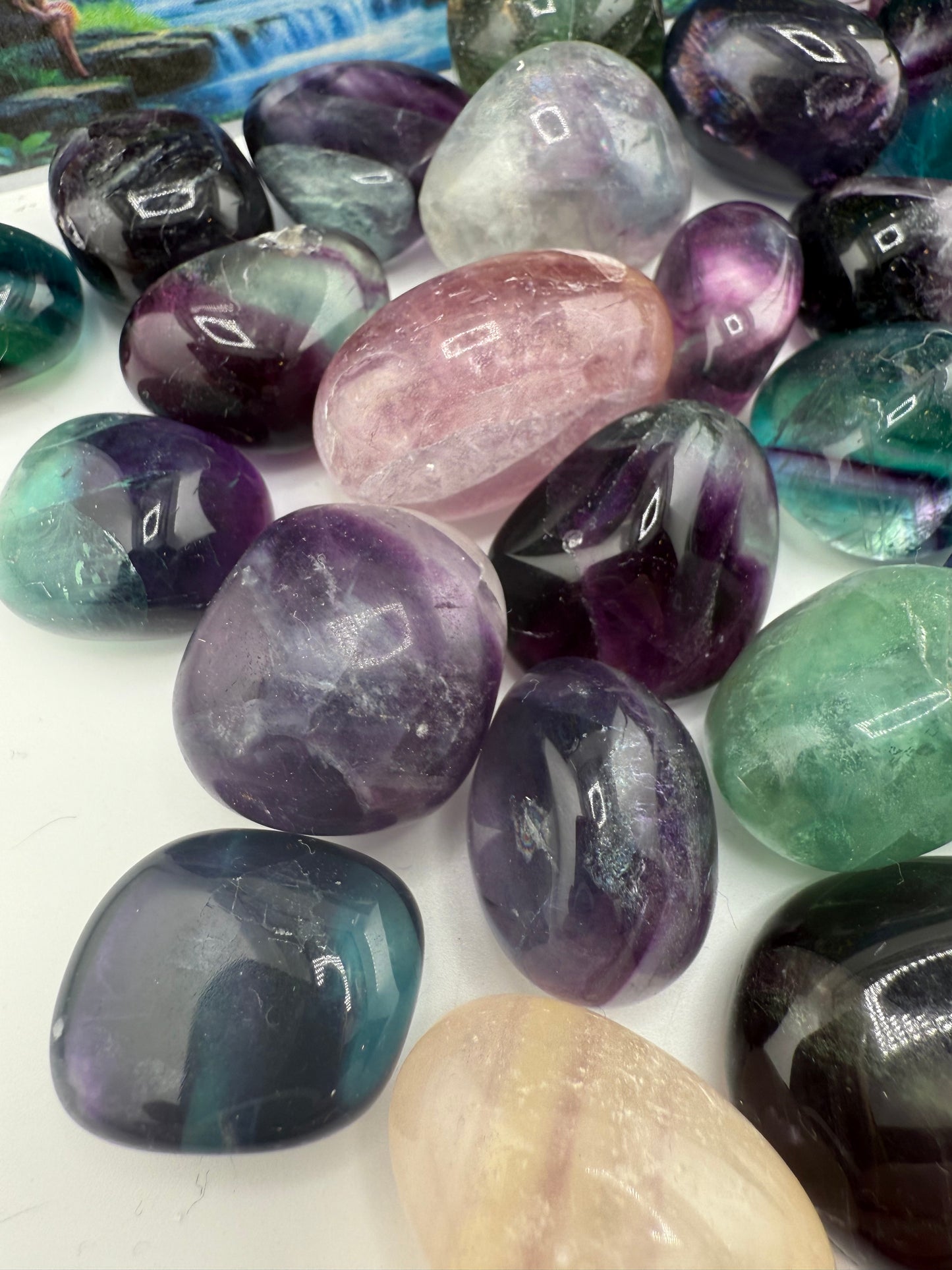 Rainbow Fluorite Tumbled