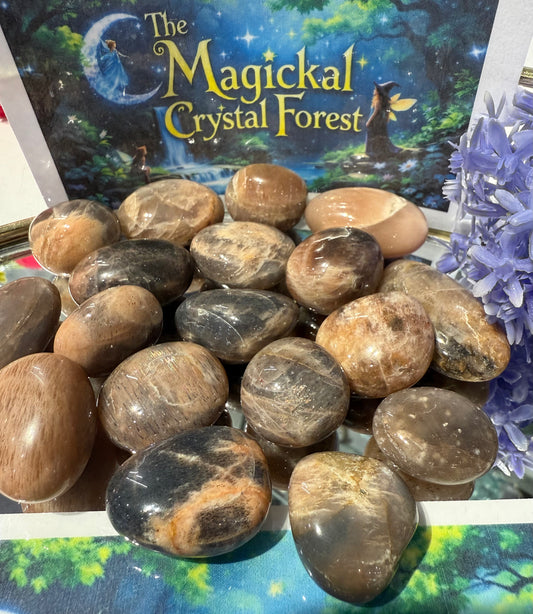 Black Moonstone Tumbled