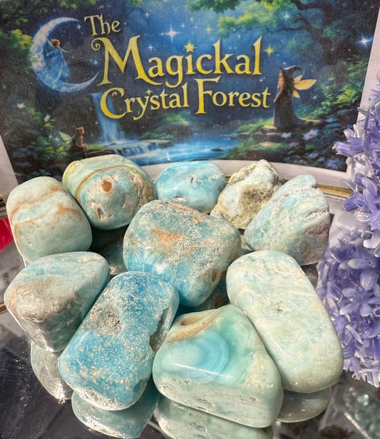 Blue Aragonite Tumbled