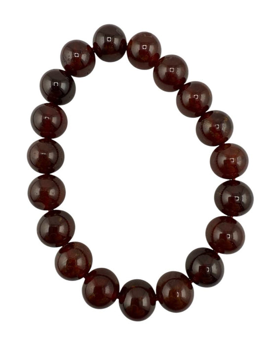 Garnet Bead Bracelet 10mm