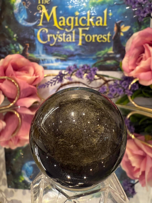 Gold Sheen Obsidian Sphere 1