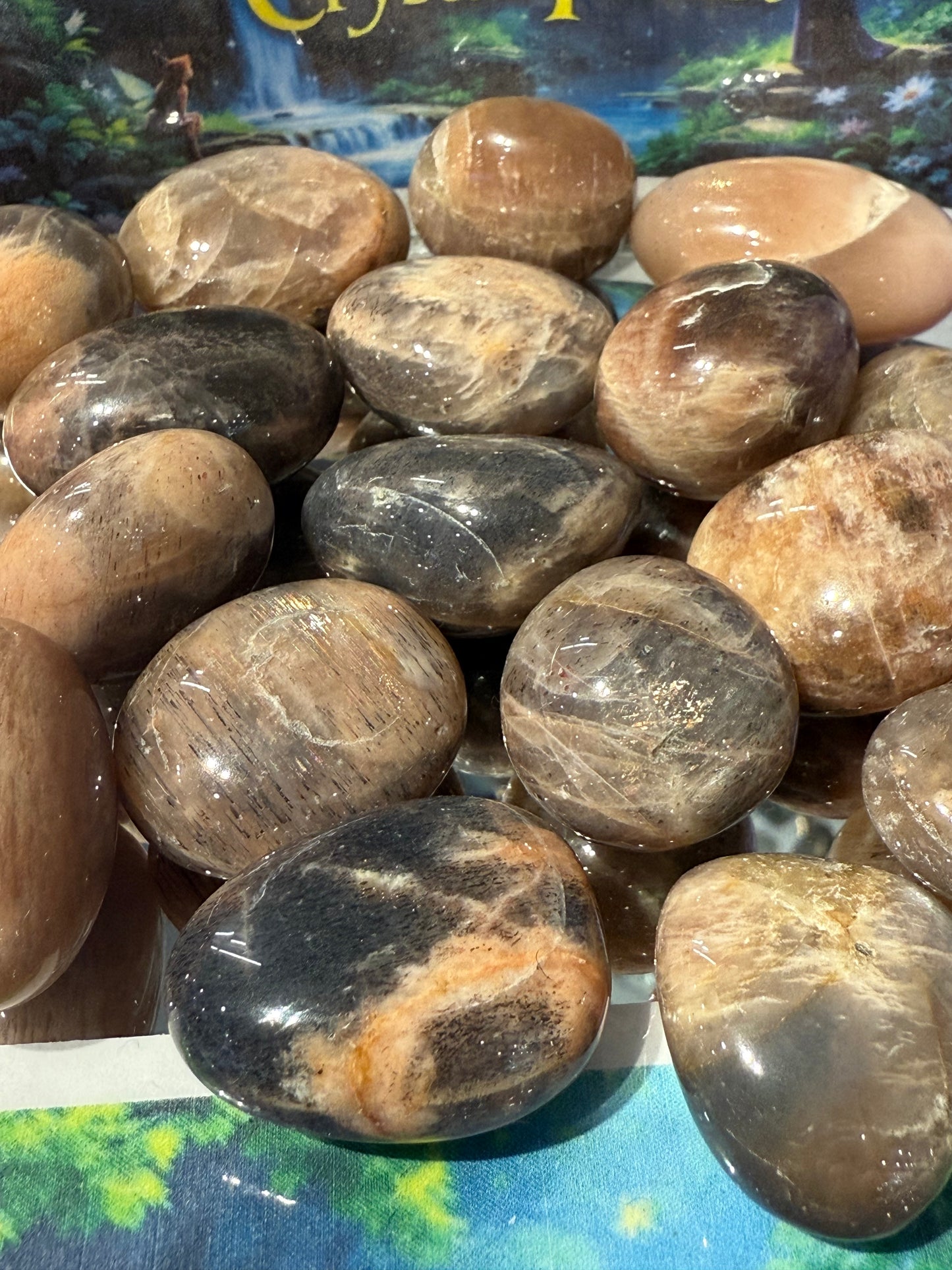 Black Moonstone Tumbled