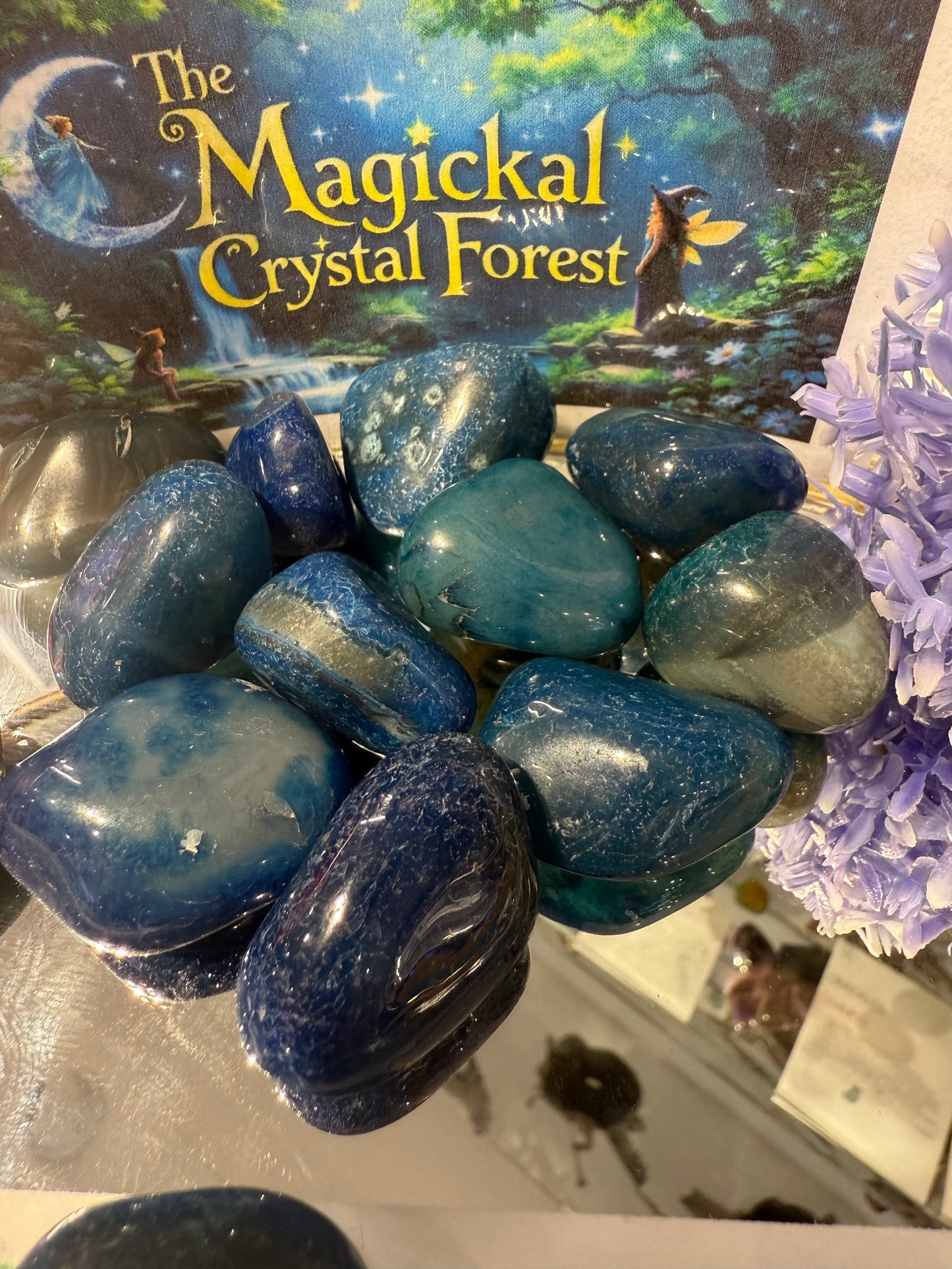 Blue Agate Tumbled