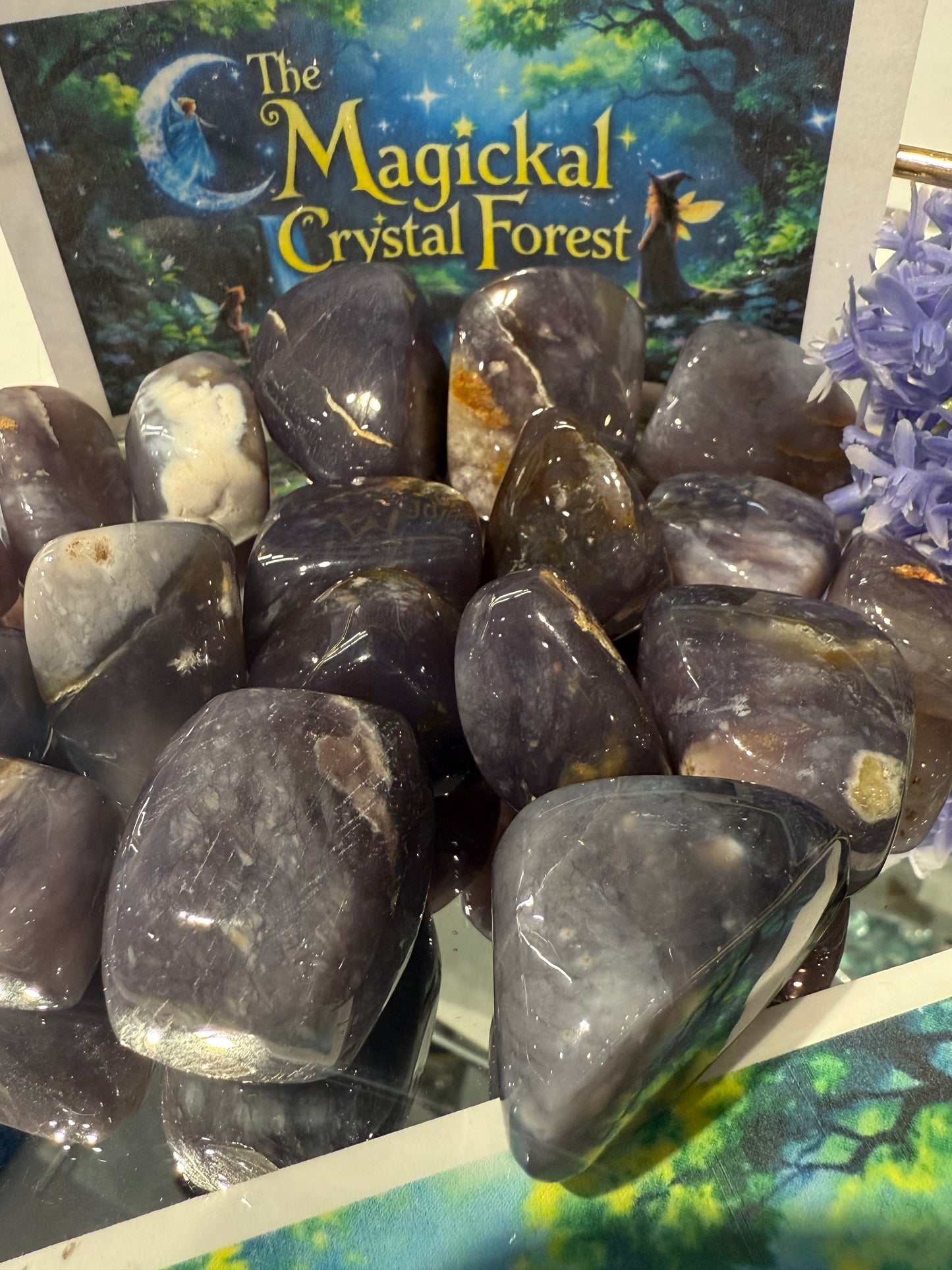 Purple Chalcedony Tumbled
