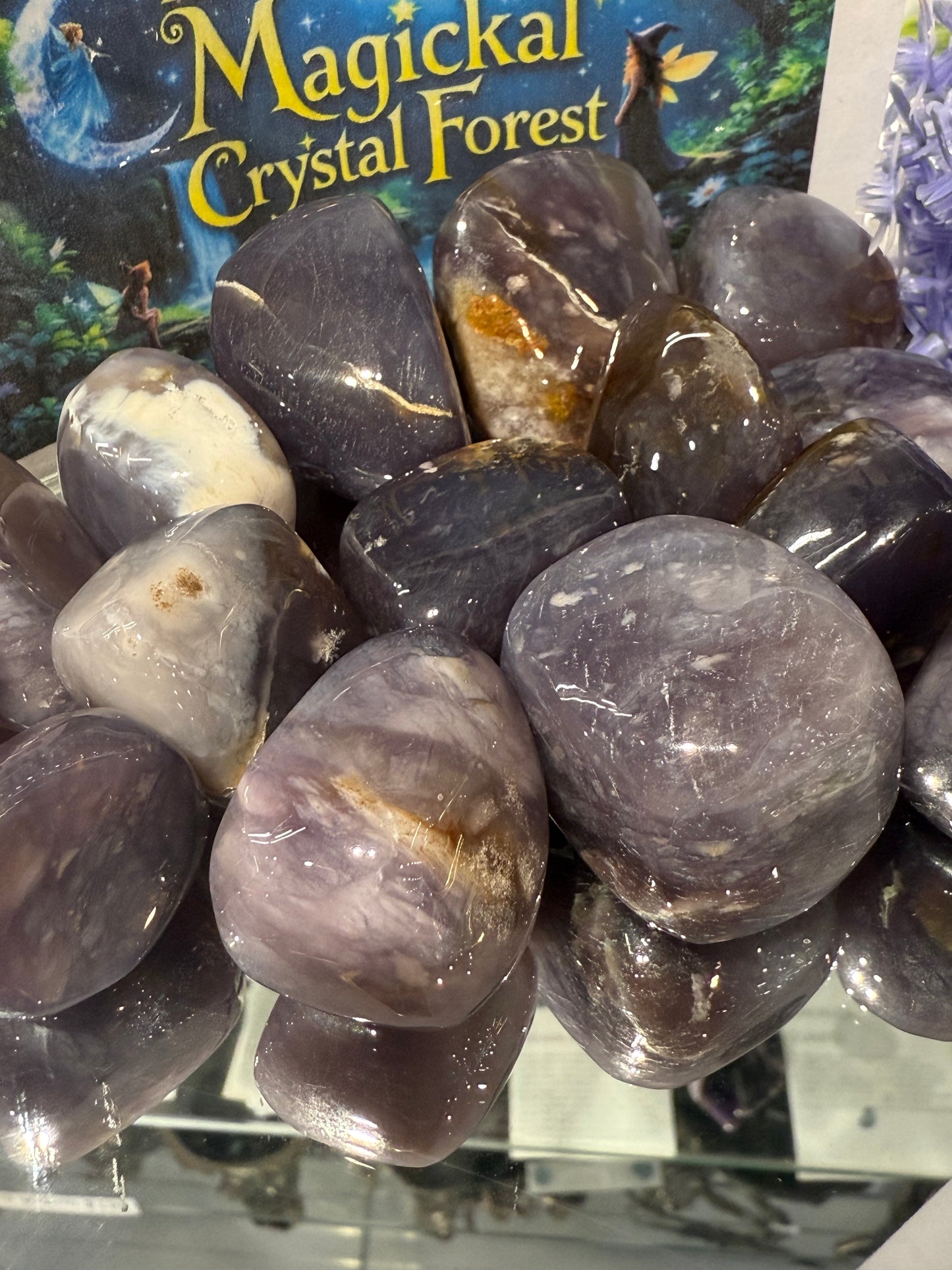 Purple Chalcedony Tumbled
