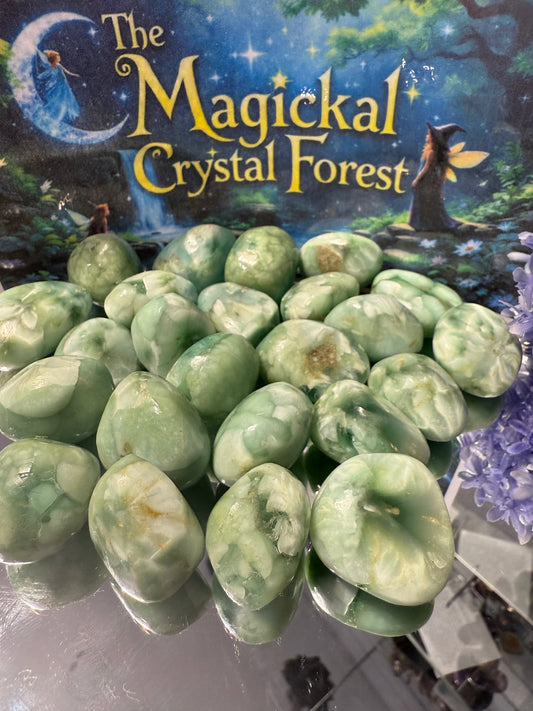 Green Pectolite Tumbled