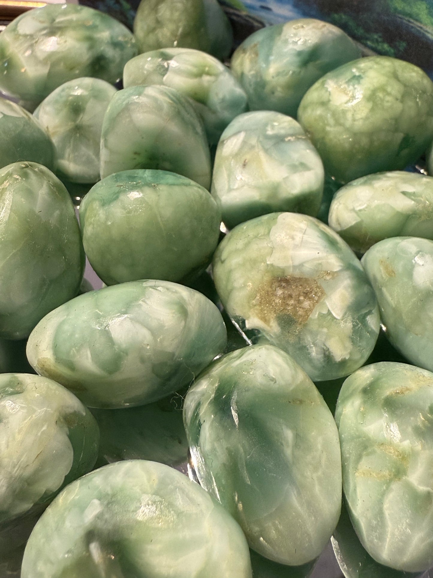 Green Pectolite Tumbled