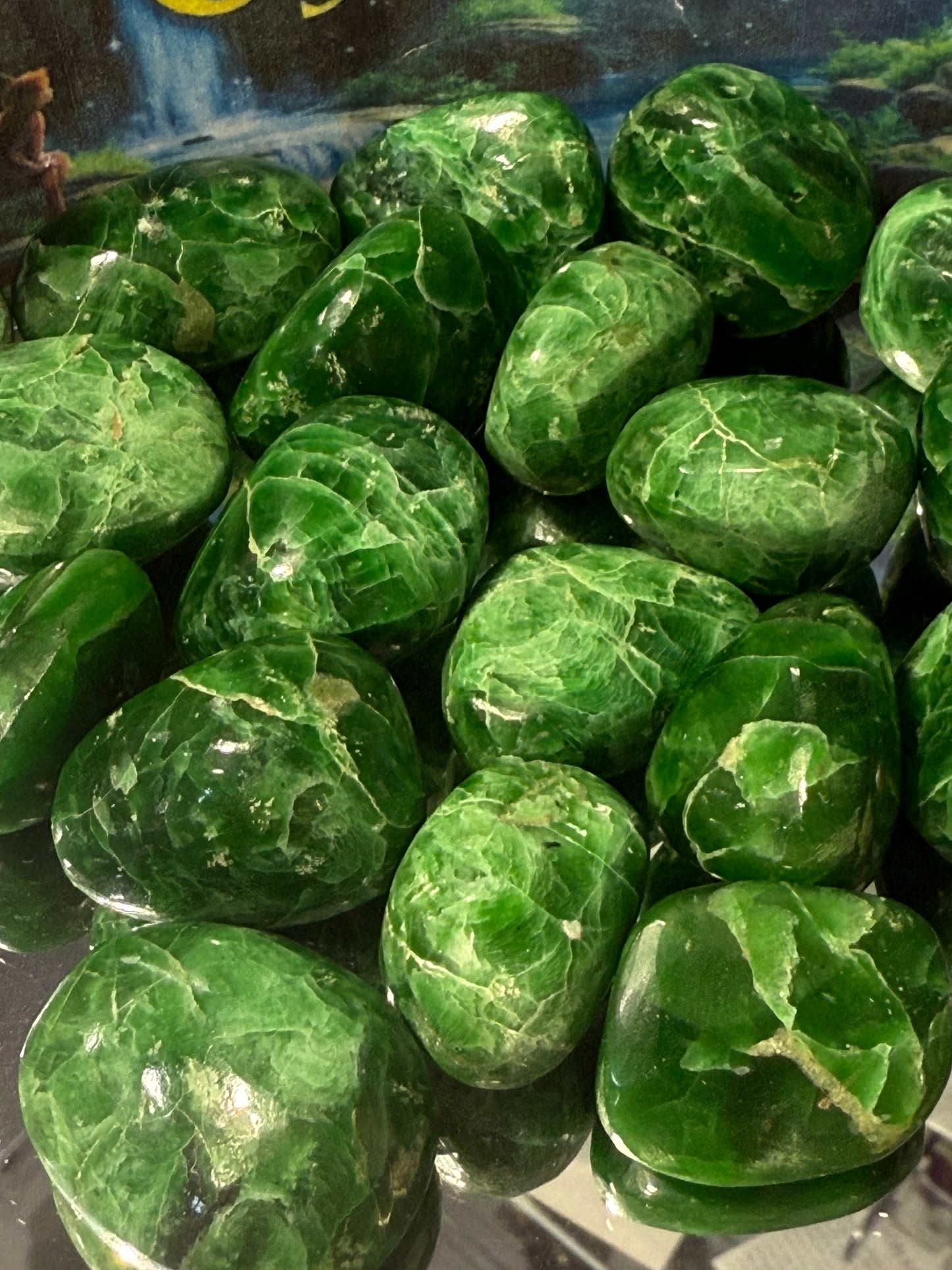 Green Hemimorphite Tumbled