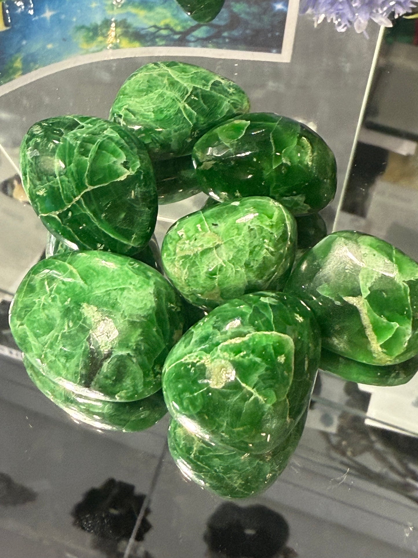 Green Hemimorphite Tumbled