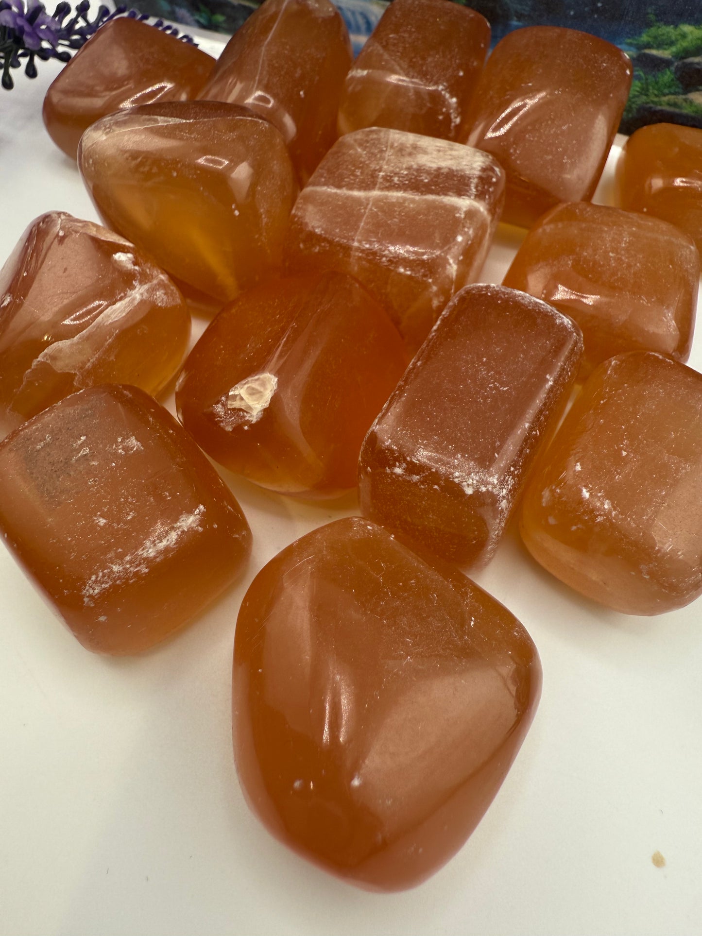 Honey Calcite Tumbled