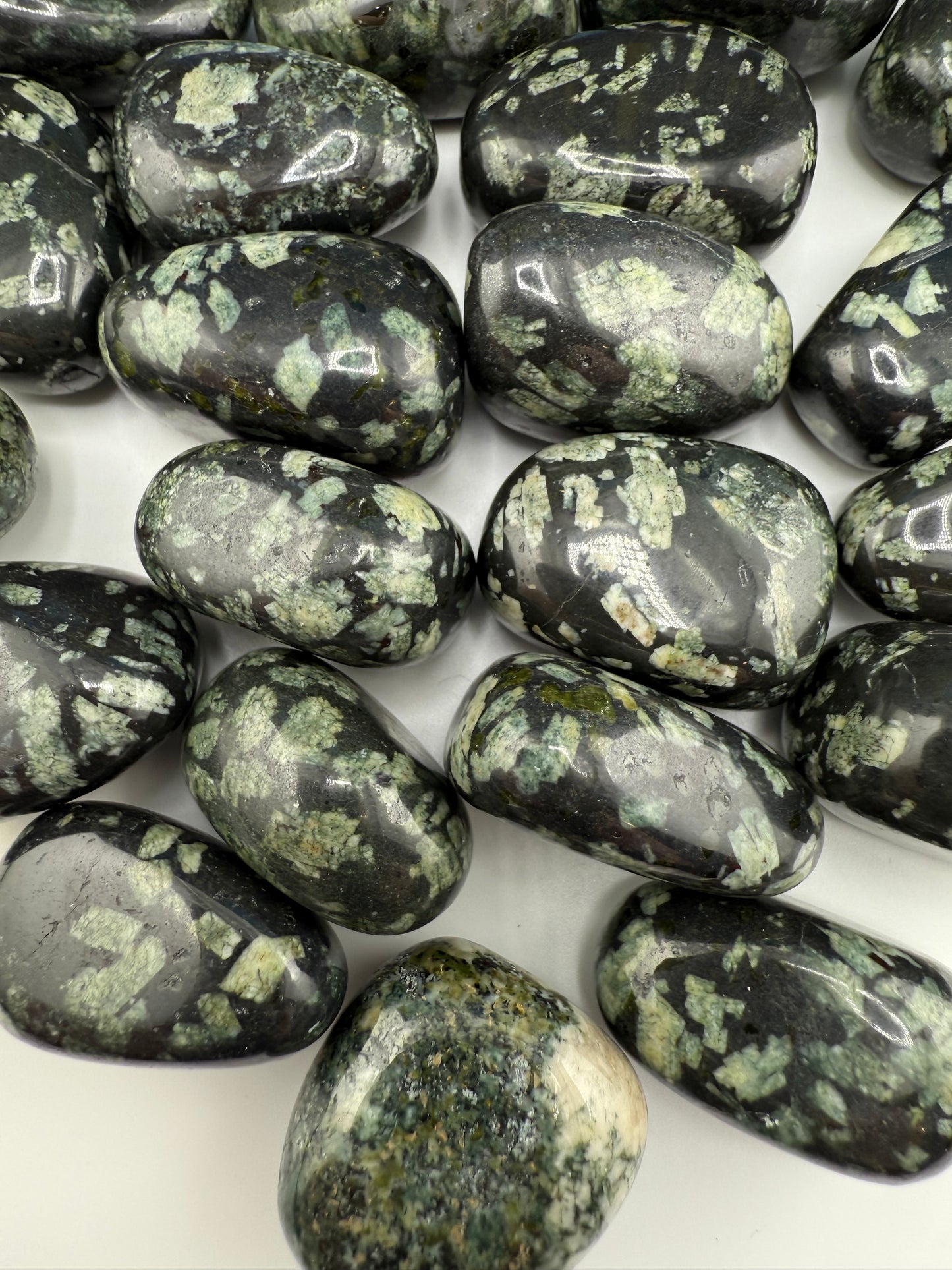 Green Writing Stone Tumbled