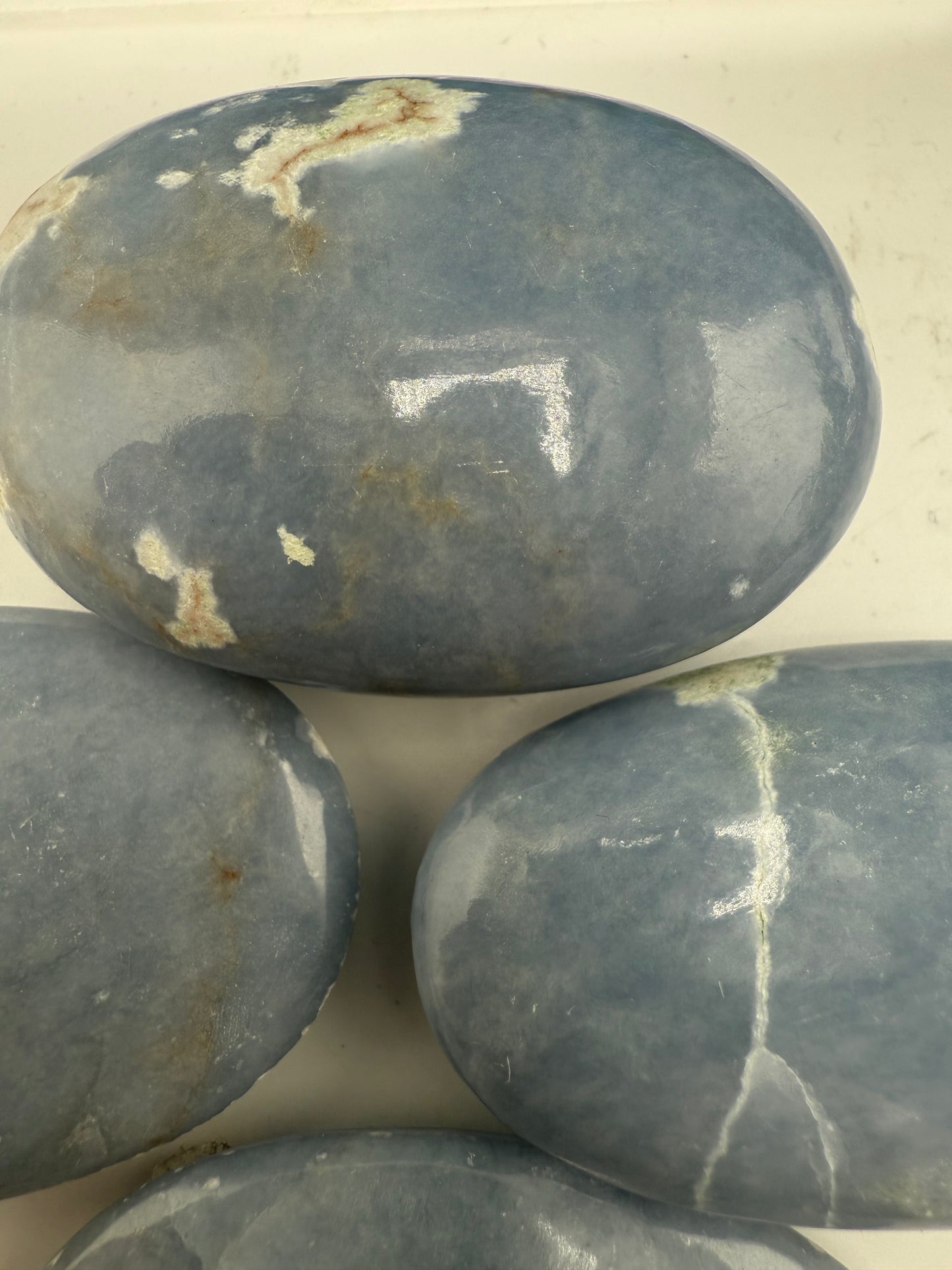 Angelite Palm Stone