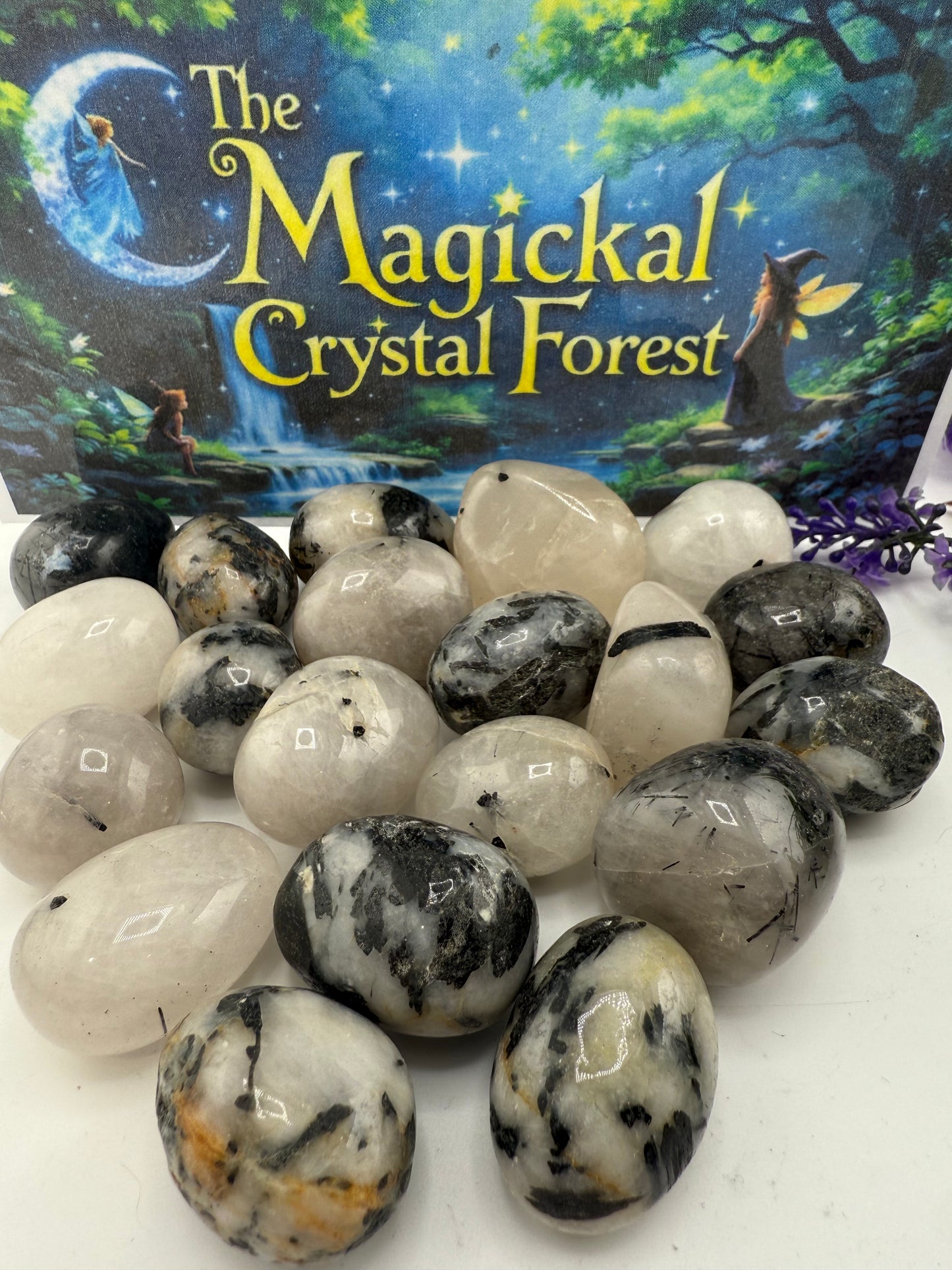 Tourmalinated Quartz Tumbled