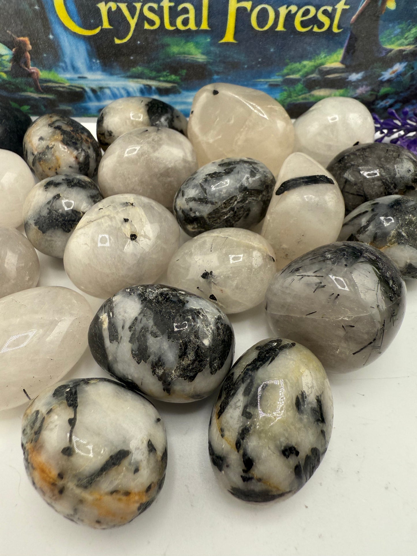 Tourmalinated Quartz Tumbled