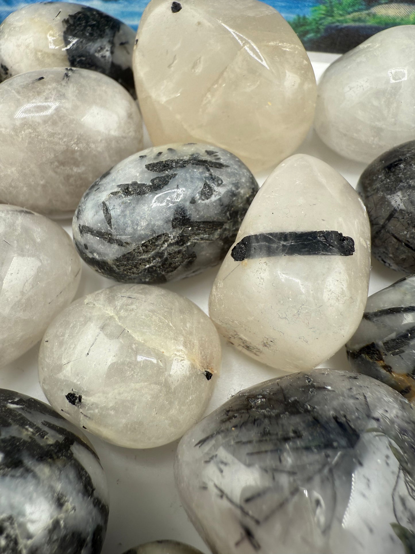 Tourmalinated Quartz Tumbled