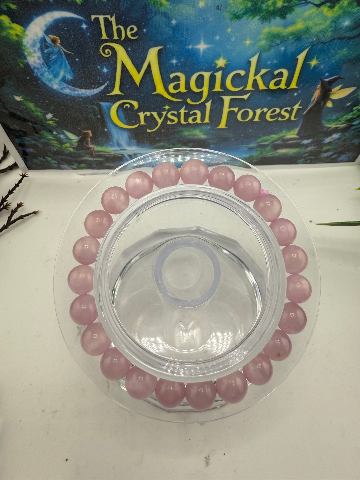 Kunzite Bead Bracelet 8mm