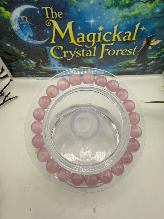 Kunzite Bead Bracelet 8mm