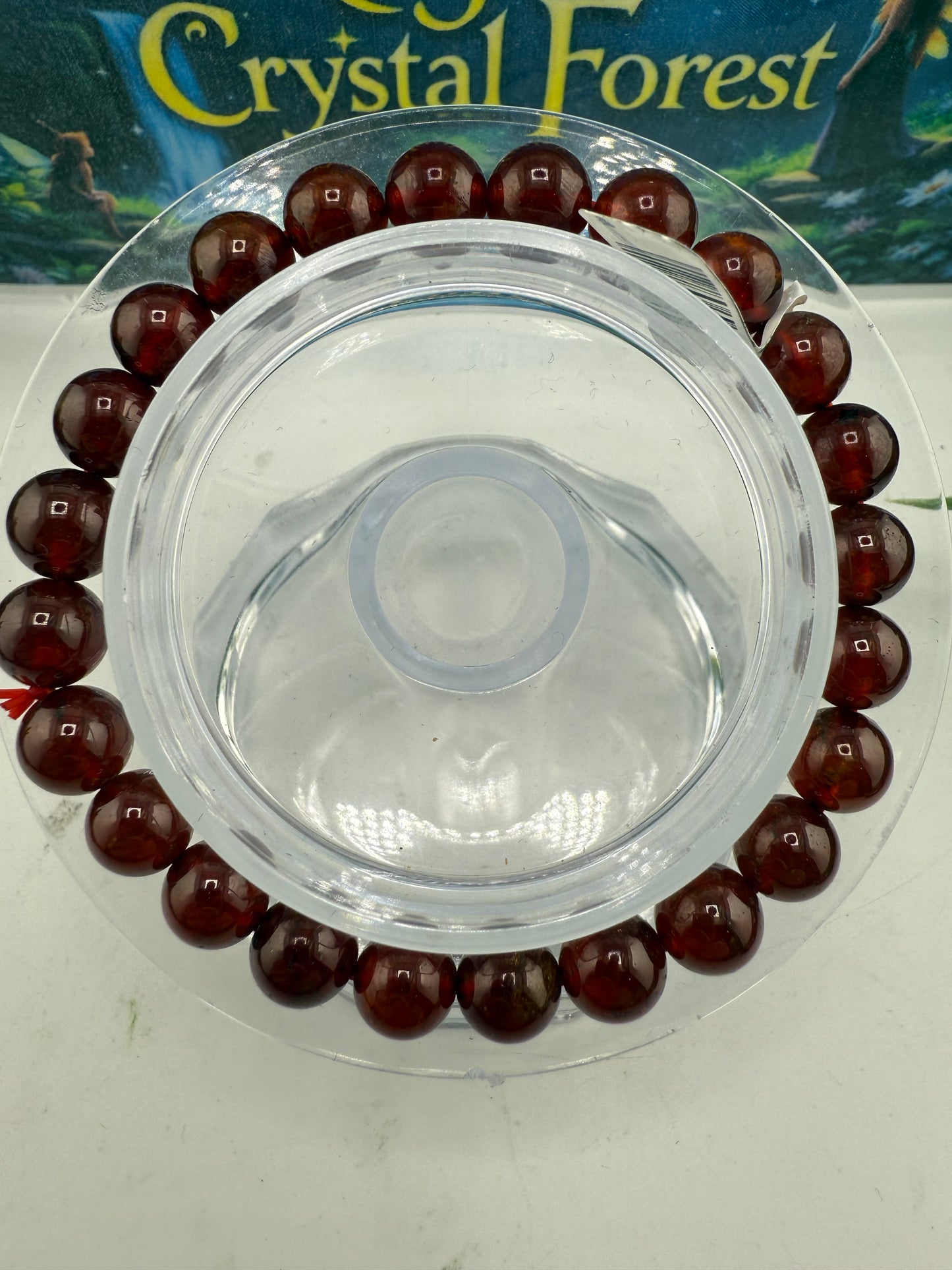 Garnet Bead Bracelet 8mm