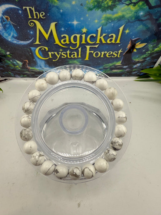 Howlite Bead  Bracelet 8mm