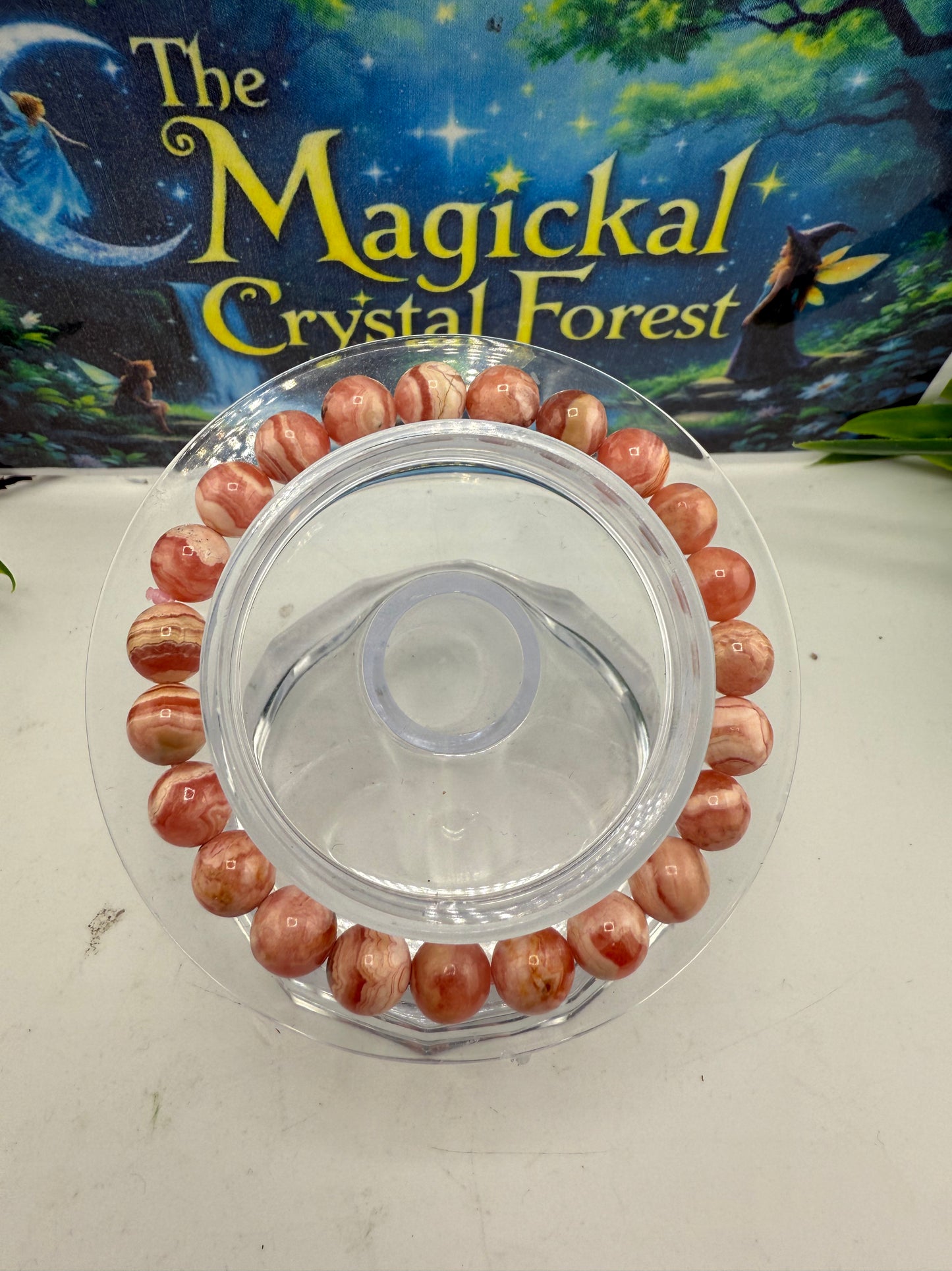 Rhodochrosite Crystal Bracelet 8mm
