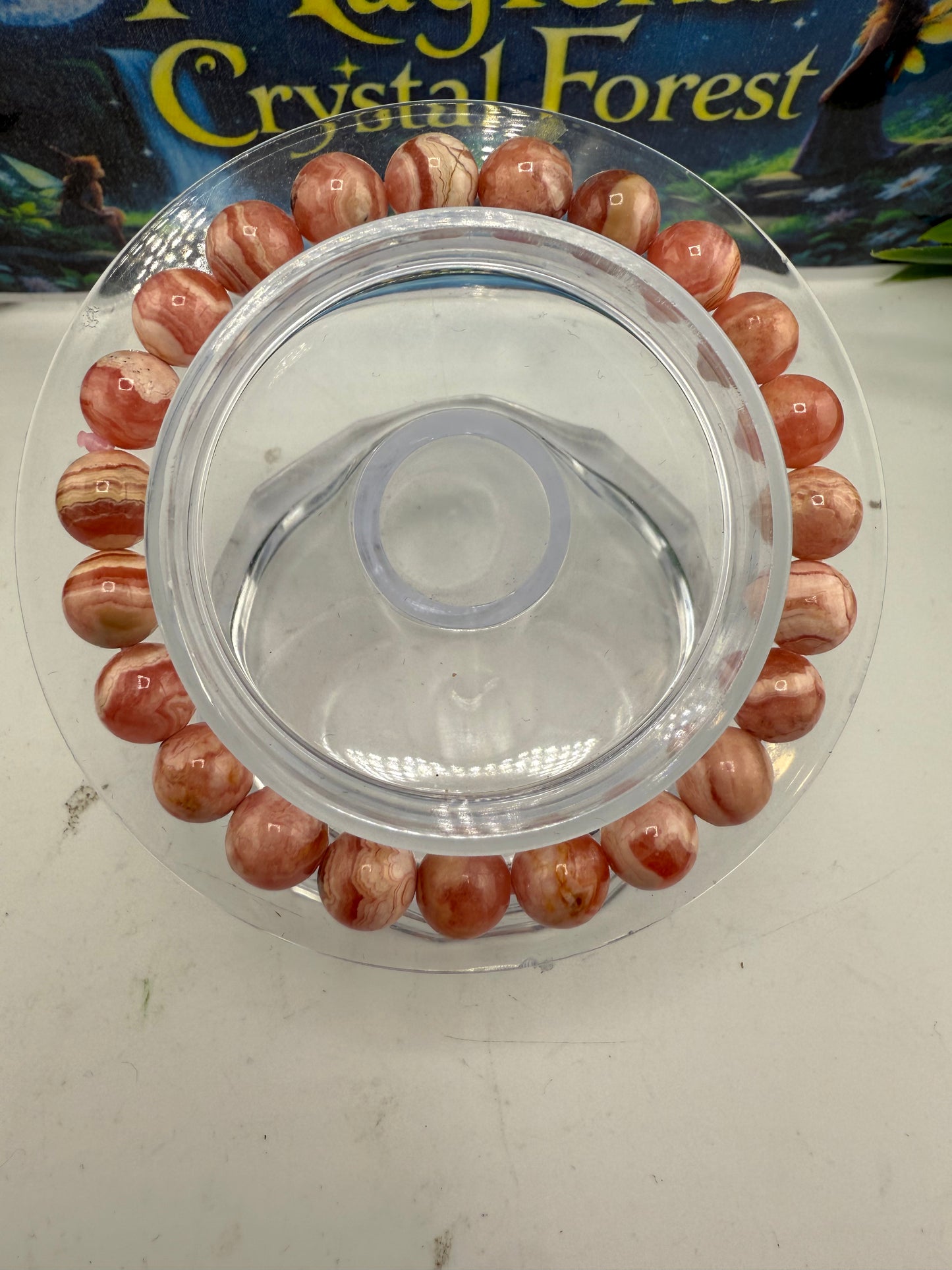 Rhodochrosite Crystal Bracelet 8mm