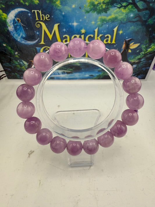 Kunzite Bead Bracelet 10mm
