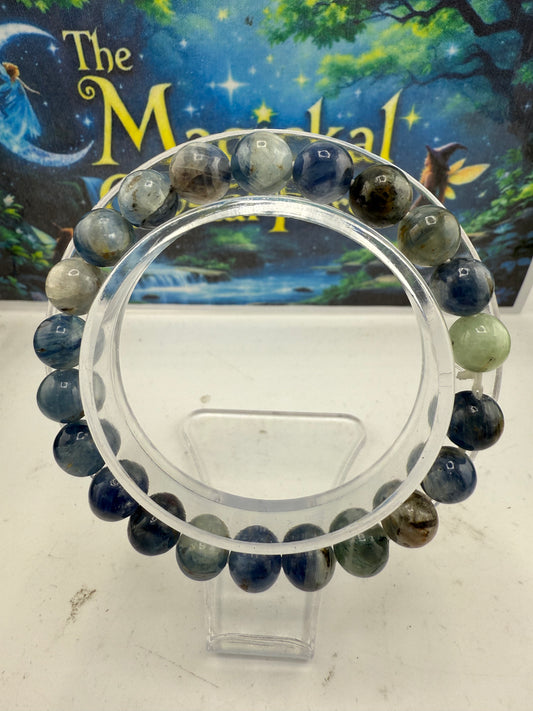 Blue/Green Kyanite Bead Bracelet 8mm