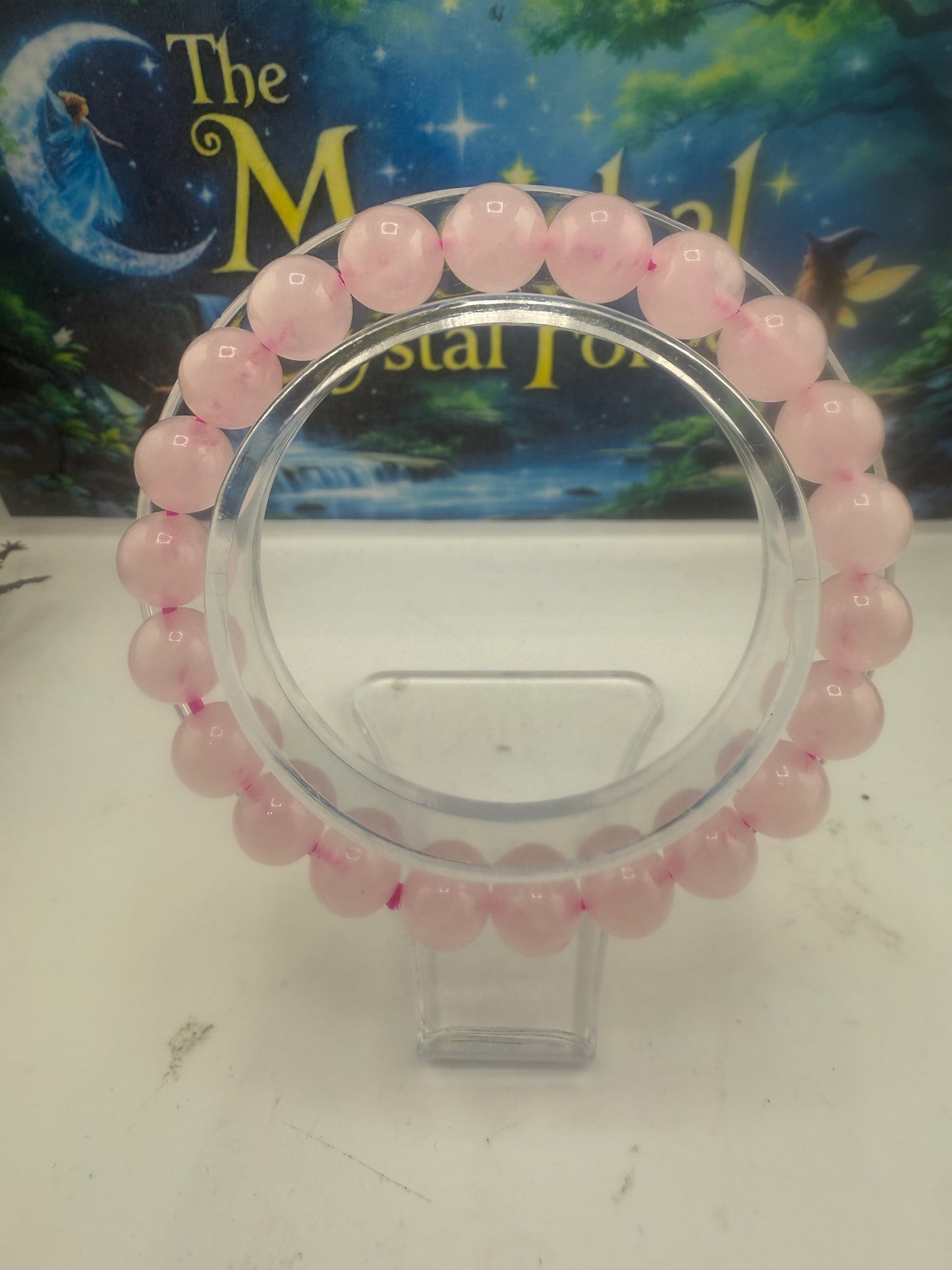 Rose Quartz Crystal Bracelet 8mm