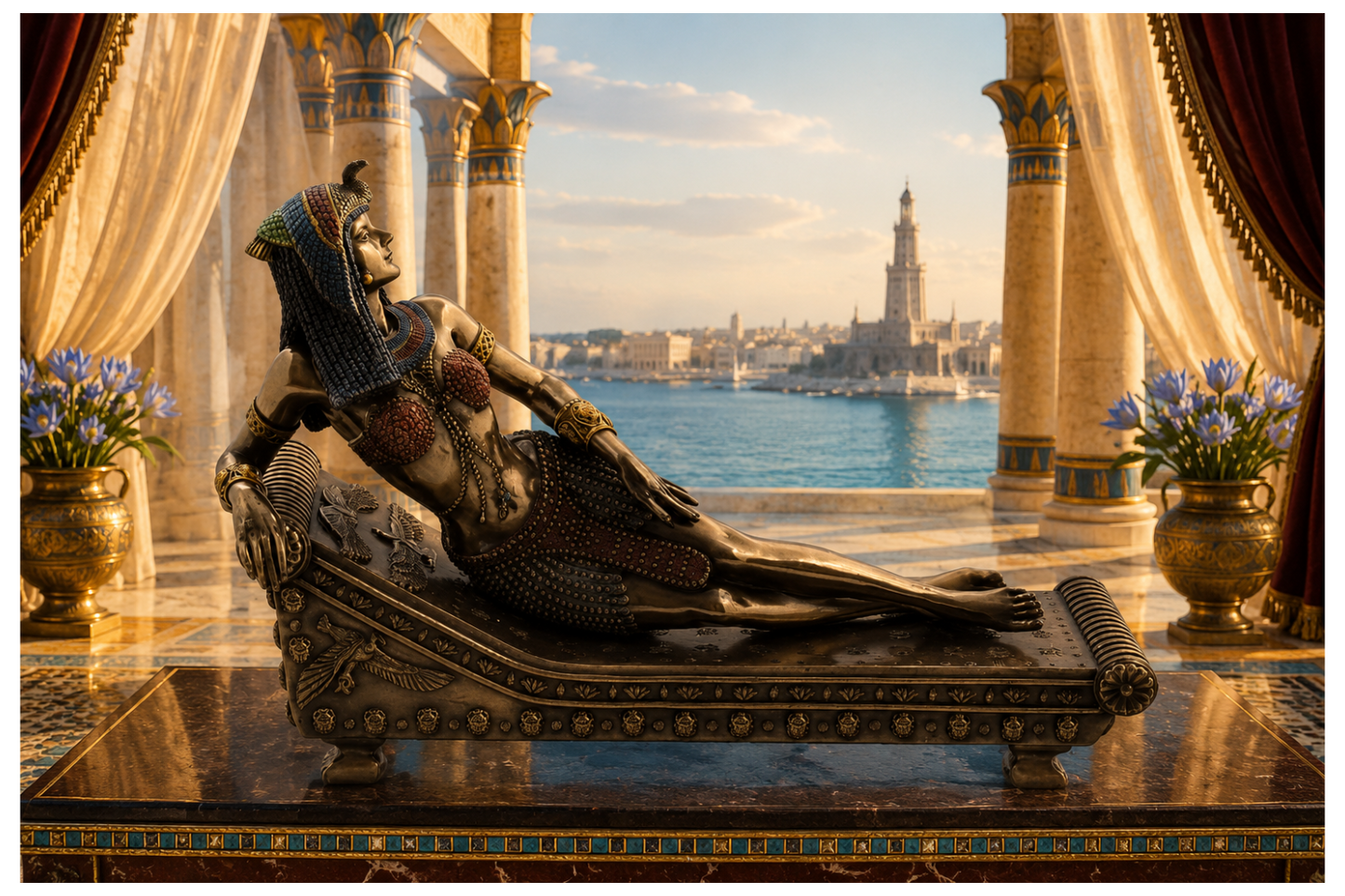 Cleopatra Lying on a bed