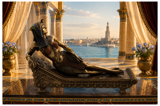 Cleopatra Lying on a bed