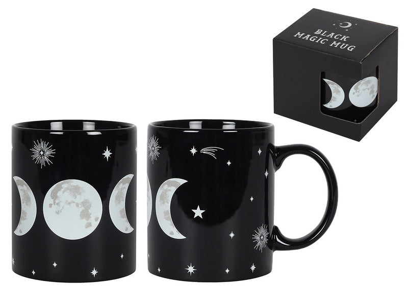 Black Triple Moon Mug