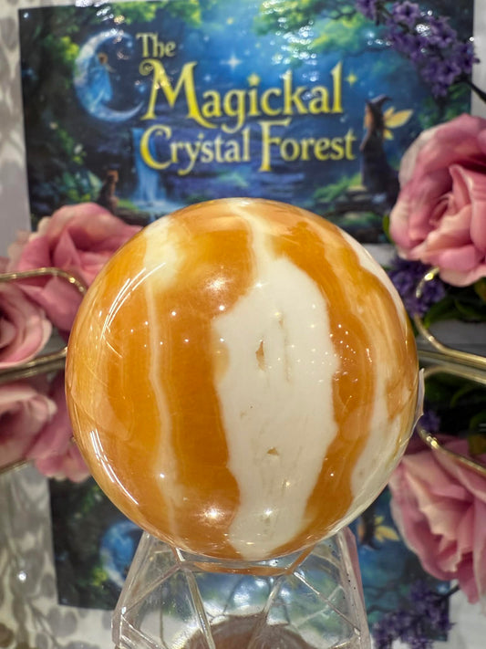 Orange Calcite Sphere