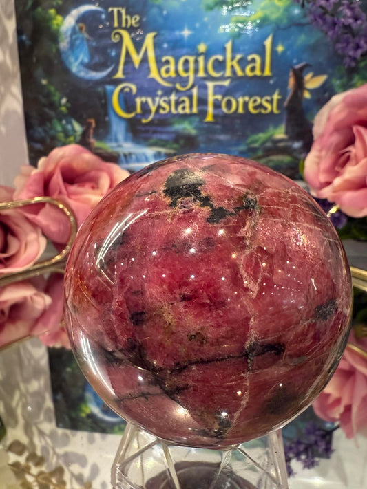 Red Rhodonite Sphere 1