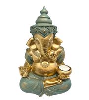 Gold Ganesh Tealight Statue