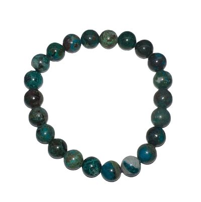 Chrysocolla Green Crystal Bracelet 8mm
