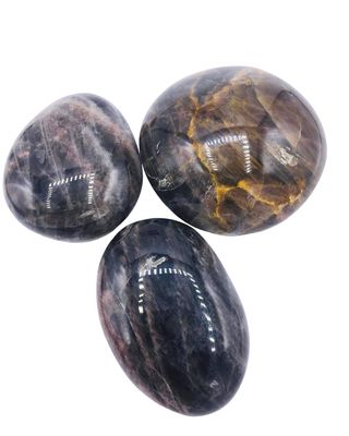 Black Moonstone Palm Stones