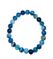 Blue Agate Crystal Bracelet 8mm