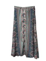 The Empress Boho button skirt- Pink/ turquoise