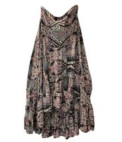 The Empress Boho Frill Skirt Black/Cream/Red