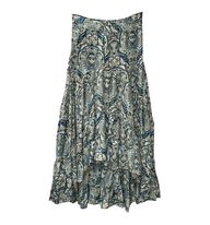The Empress Boho Frill Skirt- Blue