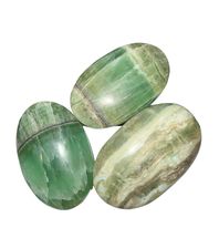 Green Calcite Palm Stones