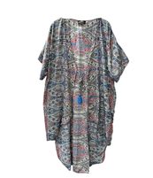 The Empress Boho Hi Lo Kaftan- Blue